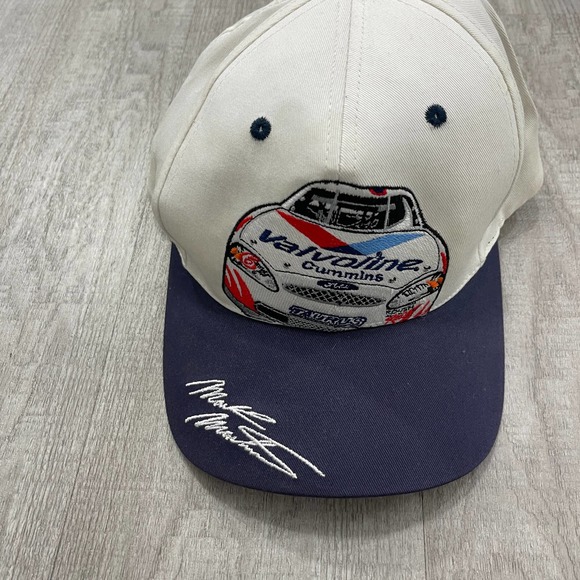VINTAGE 1990s Mark Martin Valvoline Racing Snapback Hat 90s - Picture 2 of 5